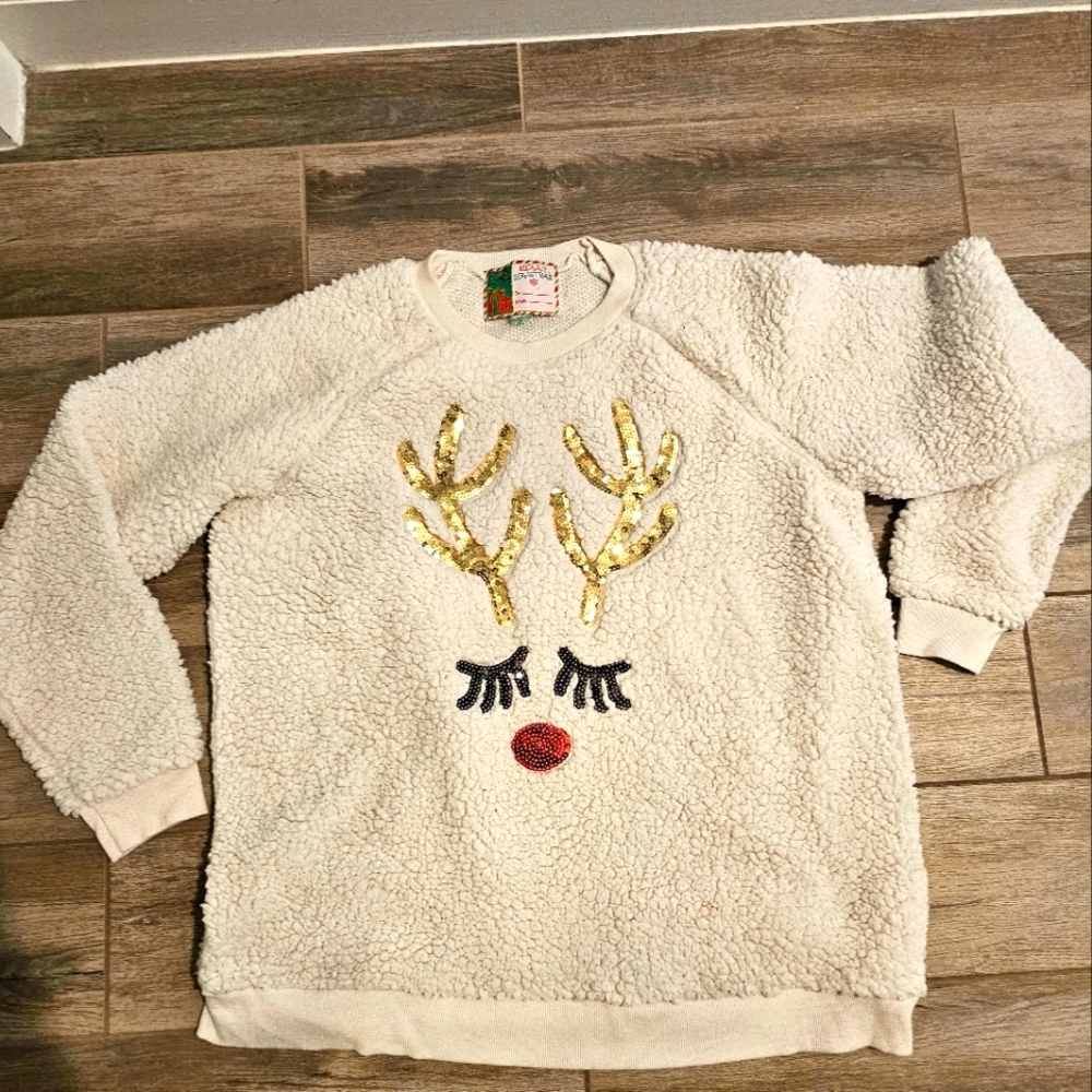 Womens Reindeer Ugly Christmas Sweater Size Xl